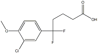 5-(3-chloro-4-methoxyphenyl)-5,5-difluoropentanoic acid 구조식 이미지