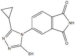 5-(3-cyclopropyl-5-sulfanyl-4H-1,2,4-triazol-4-yl)-2,3-dihydro-1H-isoindole-1,3-dione Structure