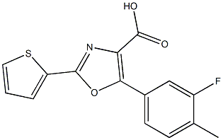 5-(3-fluoro-4-methylphenyl)-2-(thiophen-2-yl)-1,3-oxazole-4-carboxylic acid Structure