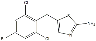 5-(4-bromo-2,6-dichlorobenzyl)-1,3-thiazol-2-amine 구조식 이미지