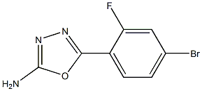 5-(4-bromo-2-fluorophenyl)-1,3,4-oxadiazol-2-amine 구조식 이미지