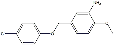 5-(4-chlorophenoxymethyl)-2-methoxyaniline Structure