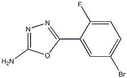 5-(5-bromo-2-fluorophenyl)-1,3,4-oxadiazol-2-amine 구조식 이미지