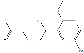 5-(5-bromo-2-methoxyphenyl)-5-hydroxypentanoic acid 구조식 이미지