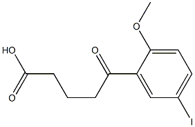 5-(5-iodo-2-methoxyphenyl)-5-oxopentanoic acid Structure