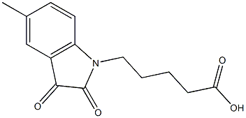 5-(5-methyl-2,3-dioxo-2,3-dihydro-1H-indol-1-yl)pentanoic acid Structure