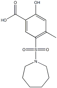 5-(azepane-1-sulfonyl)-2-hydroxy-4-methylbenzoic acid Structure