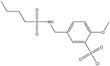 5-(butane-1-sulfonamidomethyl)-2-methoxybenzene-1-sulfonyl chloride Structure