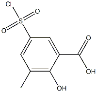 5-(chlorosulfonyl)-2-hydroxy-3-methylbenzoic acid Structure
