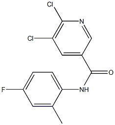 5,6-dichloro-N-(4-fluoro-2-methylphenyl)pyridine-3-carboxamide Structure
