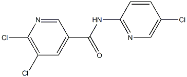 5,6-dichloro-N-(5-chloropyridin-2-yl)pyridine-3-carboxamide 구조식 이미지