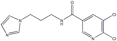 5,6-dichloro-N-[3-(1H-imidazol-1-yl)propyl]pyridine-3-carboxamide 구조식 이미지