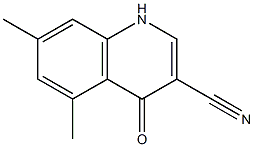 5,7-dimethyl-4-oxo-1,4-dihydroquinoline-3-carbonitrile 구조식 이미지