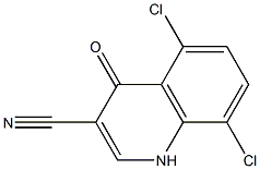5,8-dichloro-4-oxo-1,4-dihydroquinoline-3-carbonitrile 구조식 이미지