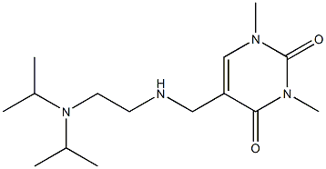 5-[({2-[bis(propan-2-yl)amino]ethyl}amino)methyl]-1,3-dimethyl-1,2,3,4-tetrahydropyrimidine-2,4-dione 구조식 이미지