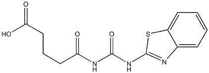 5-[(1,3-benzothiazol-2-ylcarbamoyl)amino]-5-oxopentanoic acid 구조식 이미지