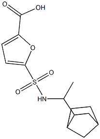 5-[(1-{bicyclo[2.2.1]heptan-2-yl}ethyl)sulfamoyl]furan-2-carboxylic acid 구조식 이미지