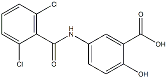 5-[(2,6-dichlorobenzene)amido]-2-hydroxybenzoic acid Structure