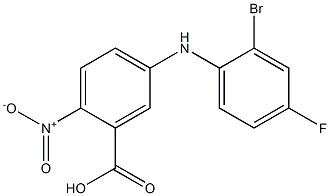 5-[(2-bromo-4-fluorophenyl)amino]-2-nitrobenzoic acid Structure