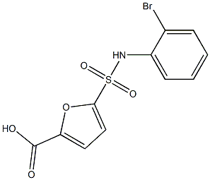 5-[(2-bromophenyl)sulfamoyl]furan-2-carboxylic acid Structure