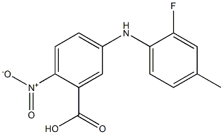 5-[(2-fluoro-4-methylphenyl)amino]-2-nitrobenzoic acid 구조식 이미지