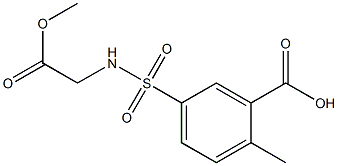 5-[(2-methoxy-2-oxoethyl)sulfamoyl]-2-methylbenzoic acid Structure