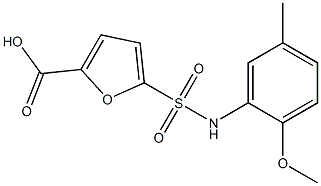 5-[(2-methoxy-5-methylphenyl)sulfamoyl]furan-2-carboxylic acid Structure
