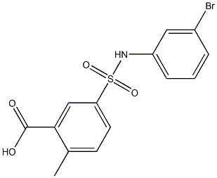 5-[(3-bromophenyl)sulfamoyl]-2-methylbenzoic acid Structure