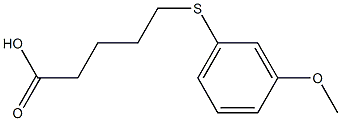 5-[(3-methoxyphenyl)sulfanyl]pentanoic acid Structure