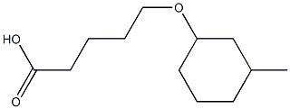 5-[(3-methylcyclohexyl)oxy]pentanoic acid 구조식 이미지