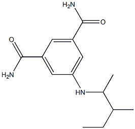 5-[(3-methylpentan-2-yl)amino]benzene-1,3-dicarboxamide 구조식 이미지