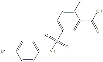 5-[(4-bromophenyl)sulfamoyl]-2-methylbenzoic acid 구조식 이미지