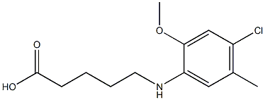 5-[(4-chloro-2-methoxy-5-methylphenyl)amino]pentanoic acid Structure