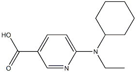 6-[cyclohexyl(ethyl)amino]pyridine-3-carboxylic acid 구조식 이미지