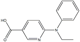 6-[ethyl(phenyl)amino]pyridine-3-carboxylic acid 구조식 이미지