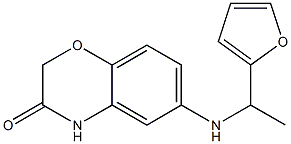 6-{[1-(furan-2-yl)ethyl]amino}-3,4-dihydro-2H-1,4-benzoxazin-3-one 구조식 이미지