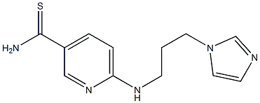 6-{[3-(1H-imidazol-1-yl)propyl]amino}pyridine-3-carbothioamide 구조식 이미지