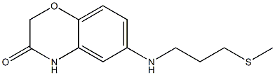 6-{[3-(methylsulfanyl)propyl]amino}-3,4-dihydro-2H-1,4-benzoxazin-3-one Structure