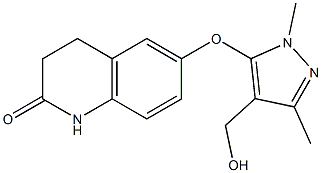 6-{[4-(hydroxymethyl)-1,3-dimethyl-1H-pyrazol-5-yl]oxy}-1,2,3,4-tetrahydroquinolin-2-one 구조식 이미지