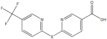 6-{[5-(trifluoromethyl)pyridin-2-yl]sulfanyl}pyridine-3-carboxylic acid Structure
