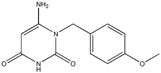 6-amino-1-[(4-methoxyphenyl)methyl]-1,2,3,4-tetrahydropyrimidine-2,4-dione 구조식 이미지