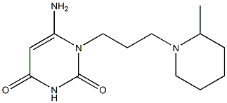 6-amino-1-[3-(2-methylpiperidin-1-yl)propyl]-1,2,3,4-tetrahydropyrimidine-2,4-dione 구조식 이미지