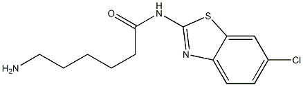 6-amino-N-(6-chloro-1,3-benzothiazol-2-yl)hexanamide 구조식 이미지