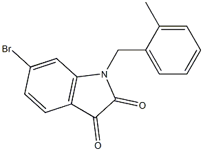 6-bromo-1-[(2-methylphenyl)methyl]-2,3-dihydro-1H-indole-2,3-dione 구조식 이미지