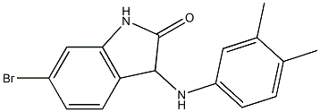 6-bromo-3-[(3,4-dimethylphenyl)amino]-2,3-dihydro-1H-indol-2-one Structure