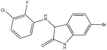 6-bromo-3-[(3-chloro-2-fluorophenyl)amino]-2,3-dihydro-1H-indol-2-one 구조식 이미지