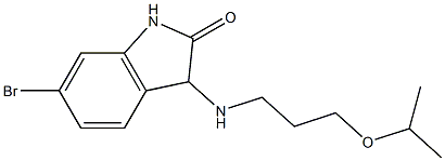 6-bromo-3-{[3-(propan-2-yloxy)propyl]amino}-2,3-dihydro-1H-indol-2-one 구조식 이미지