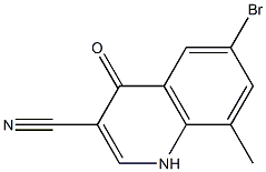 6-bromo-8-methyl-4-oxo-1,4-dihydroquinoline-3-carbonitrile 구조식 이미지