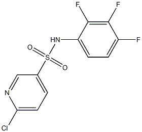 6-chloro-N-(2,3,4-trifluorophenyl)pyridine-3-sulfonamide 구조식 이미지