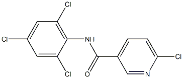 6-chloro-N-(2,4,6-trichlorophenyl)pyridine-3-carboxamide 구조식 이미지